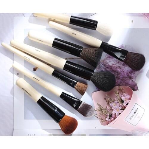 20Pcs Makeup Brushes Blush Contour Powder Foundatlon Brush Eye Shadow Definer Liner Snudge Make Up Brush Tools Natural Goat Hair