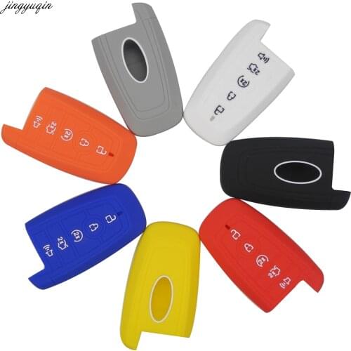 Jingyuqin 30pcs/lot For Ford Fusion Hybrid Mondeo 5 Buttons Silicone Flip Folding Remote Key Case