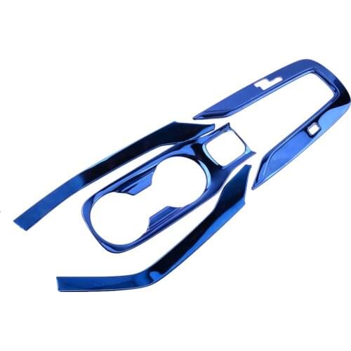 4pcs/Set Titanium Central Console Gear Shift Panel Water Cup Holder Trim LHD Blue Fit for Toyota Corolla 2019 2020 2021