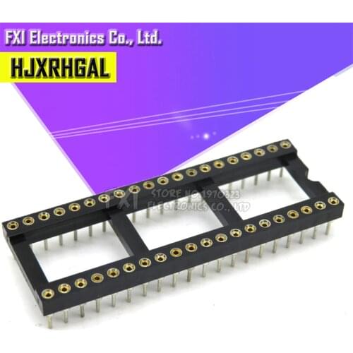 5pcs DIP40 Round Hole 40 Pins 2.54MM DIP DIP40 IC Sockets Adaptor Solder Type 40 PIN IC Connector DIP40