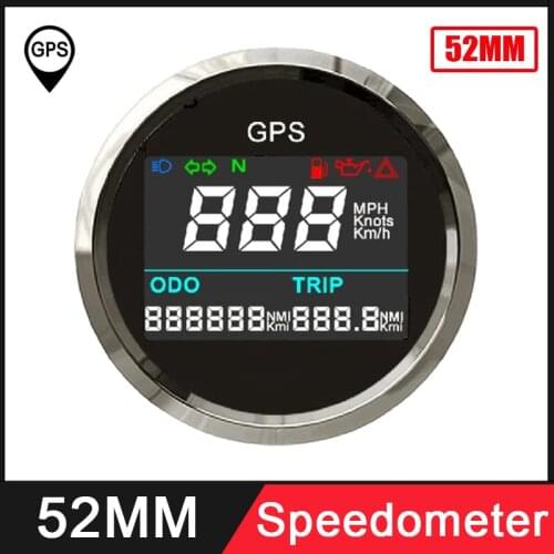 52MM Car GPS Speedometer TFT Screen Digital GPS Speedometer Odometer Trip COG Voltmeter 9-32V with GPS Antenna