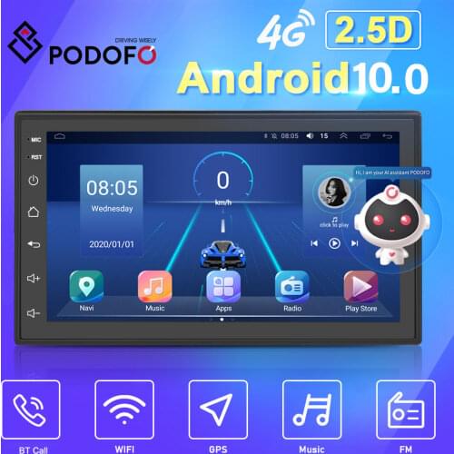 Podofo 2 Din Android 9.1 Car Multimedia Video Player 2din 7" Universal Radio GPS Stereo For Volkswagen Nissan Hyundai Kia toyota