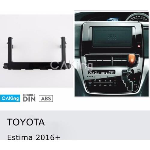 Car Fascia Radio Panel for TOYOTA ESTIMA 2016+ Dash Fitting Kit Install Mount Console Facia Plate Bezel Trim Adapter Cover