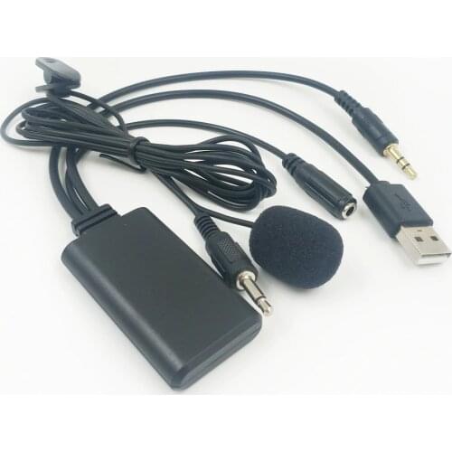 Biurlink 150CM Car Bluetooth Aux USB 5V 12V Wireless Music Audio Receiver Phone Call Handsfree Adapter MIC For Ford Focus Mondeo