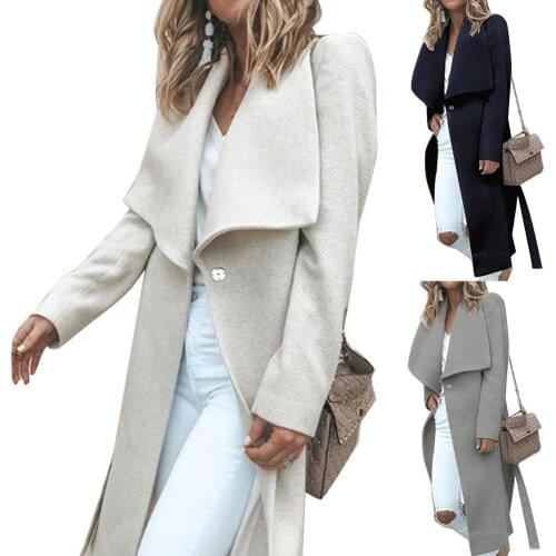 Cappotto donna Black Pink Ruffle Warm Winter Coat Women Turndown Long Coat Collar Overcoat Female Casual Autumn Outerwear abrigo