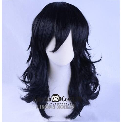 My Boku no Hero Academia Shouta Aizawa 45cm Long Wavy Black Heat Resistant Cosplay Costume Wig