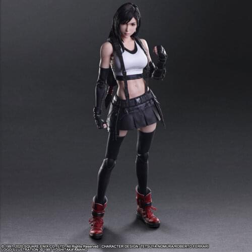 Japan Game Final Fantasy VII FF7 Play arts PA Tifa Lockhart 25cm PVC origial figure figurine moveable model toy doll