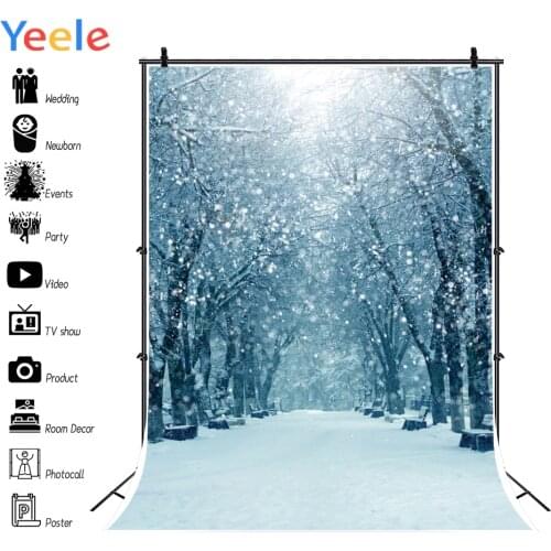 Yeele Photography Background New year Snow Winter Wedding Forest Customized children Photo Christmas Backdrops for Photo Studio