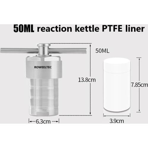 Hydrothermal Autoclave Reactor with PTFE Chamber Synthesis 50ml customizable ATT