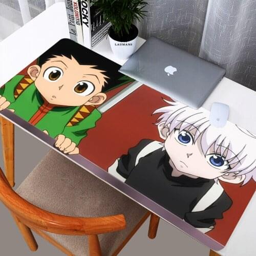 Anime Mousepad Pads Pc Gamer solo leveling Gaming Keyboard Pad Mouse hunter x hunter Setup Gamer Accessories Deskpad Diy Mice