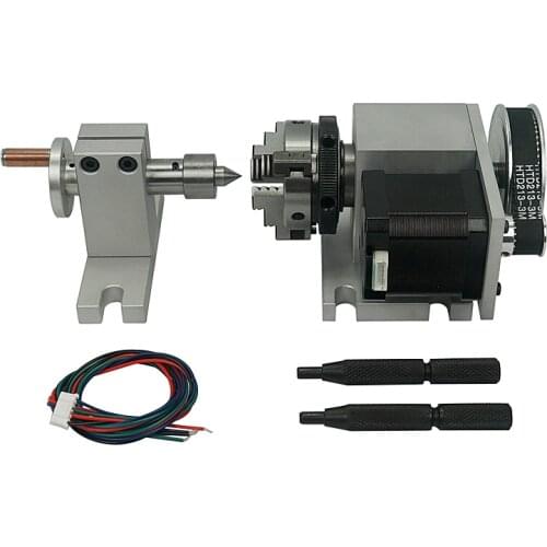 LY 4th axis rotary table activity CNC tailstock with 50mm 3-jaw chuck