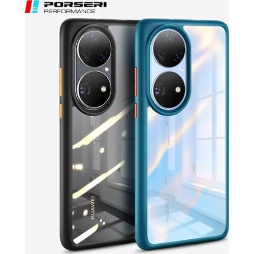 Porseri Matte Material Skin Feeling Case For HuaWei P50 Pro glass Anti-fall Shockproof Dirt-resistant Back Protect Cover