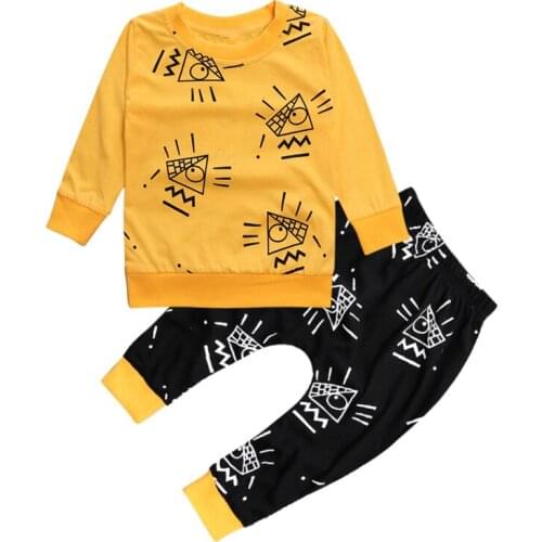 Fashion Boys suit casual autumn spring new long-sleeved hooded graffiti childrens clothing sports baby clothes
