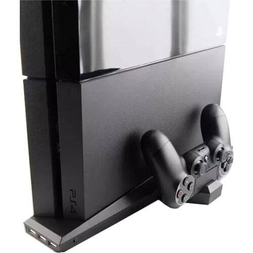 OSTENT 7 in 1 Charger Cooling Fan Cooler Stand Dock Expand USB Hub for Sony PS4 Console