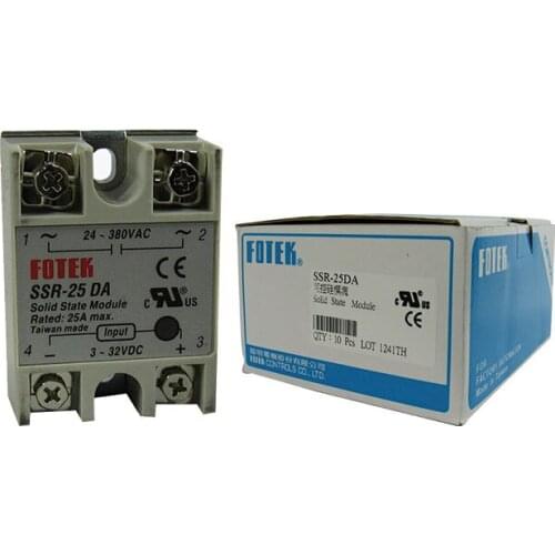 Original FOTEK Module SSR-25DA Solid State Relay SSR Relay 25A 24-380VAC 3-32VDC FOTEK Relay