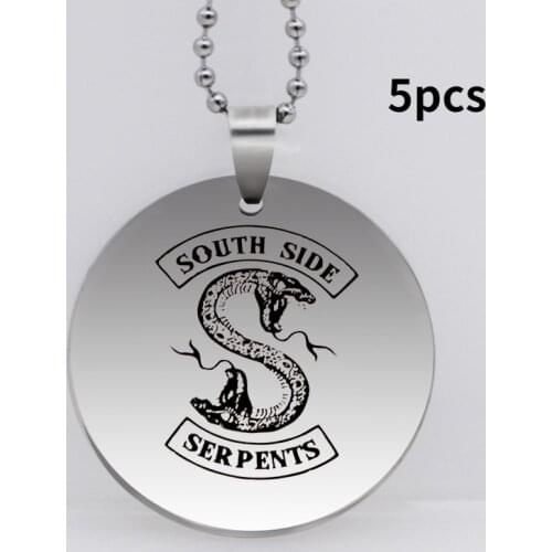 American TV Show Riverdale Beaded Necklace Stainless Steel Tag Pendant Fans Gifts for woman and girls ancessory props