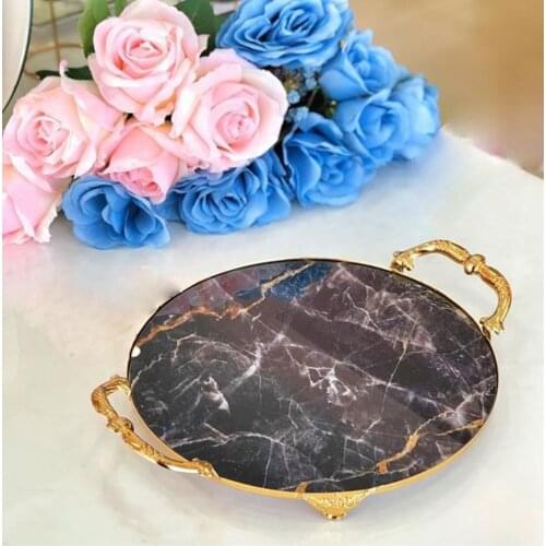 Marble Pattern Presentation Tray, decorative Tray Serving tray tea tray coffee tray Tea Time 5 Tea Coffee and Tea Party