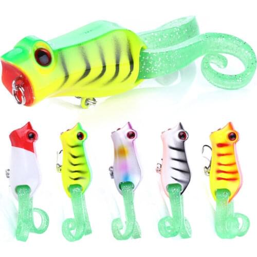 Popper Frog Fishing Lures Wobblers Crankbaits Hard Baits Artificial Isca Pesca 5.5cm 10.2g