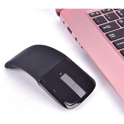 Portable Foldable Ultra-thin Arc Touch Wireless Mouse 2.4GHz Optical Mouse for PC Notebook Computer Home Office Use