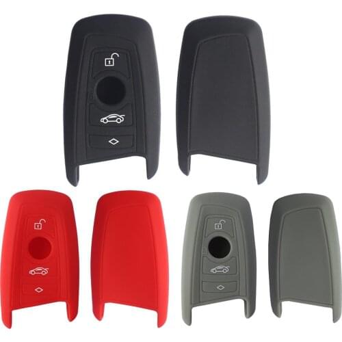 Silicone Key Case For BMW New X3X4/X6 5 Series 7 Series Trapezoid Style Key FOB-3 Buttons Silicone Case Cover Protector Holder