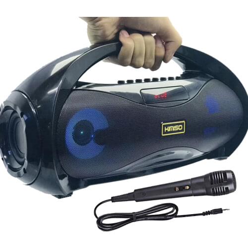 Outdoor Portable Bluetooth Speaker Home Theater Music Center Plug-in Microphone System Sound Column 4D Stereo Surround Subwoofer