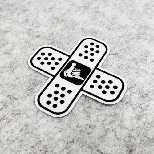 Car Styling Vinyl Stickers for Gesture Sign Cross Shape Band Aid Graphics Motor Bikes Keyboard Decal