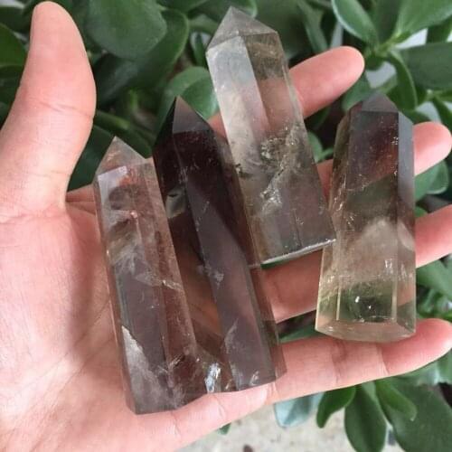 High quality Natural smoky Quartz Crystal Point rock smoky Obelisk Tower energy gemerator Wands reiki healing gemstone gift