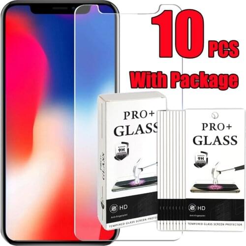 10pcs Premium 2.5D Tempered Glass For iPhone 12 Mini 11 Pro Max XS XR X 8 7 6 6S Plus SE 5 Screen Protector Film With Package