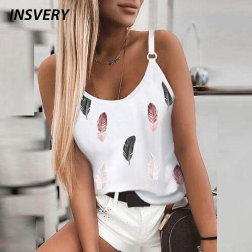 Women Print Tank Tops Summer Vest Women Shirt Sleeveless Sexy O-Neck Loose Tank Casual Shirt Women Sling Vest Plus Size S-5XL