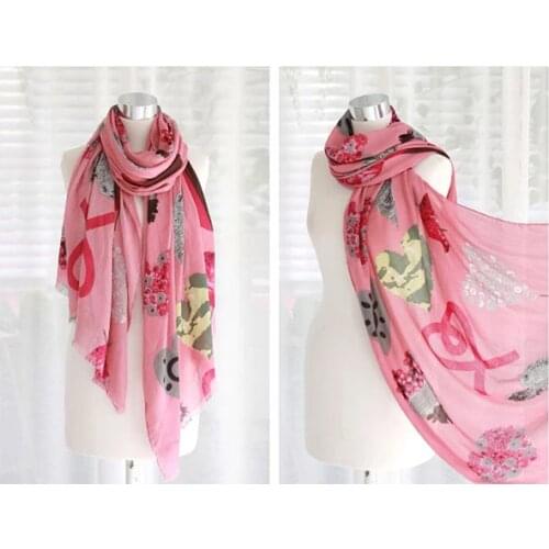 Women Vintage Multi-colors Flower Long Scarf Warm Wrap Shawl Voile Female Necklace Chic Head Towel For Girls Lady 2018 Big Sale