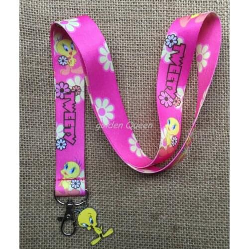 1pcs Cartoon tweety Straps Neck Strap Lanyard Pendant DIY Necklace Jewelry Making