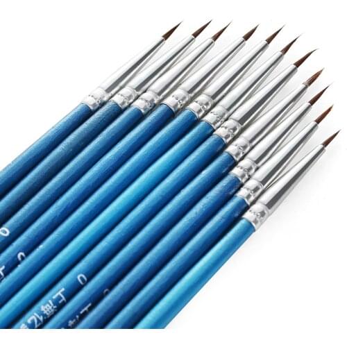 10 PC Nylon Fiber Hair Line Drawing Pen Artist Paint Brush Fondant Cake Decorating Point Tip Pastry Baking Tools Wholesale