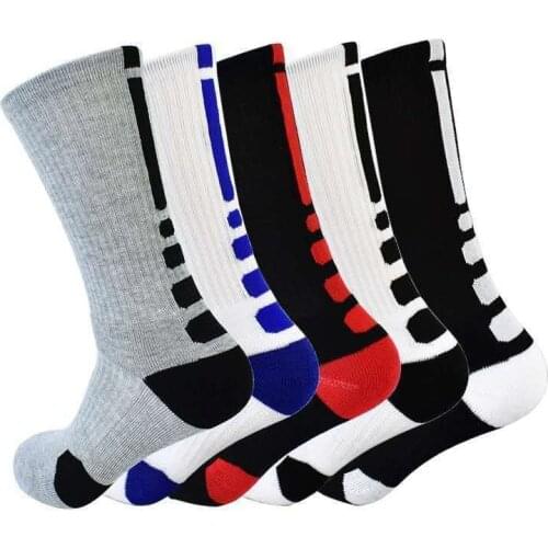 2PCS/Lot Mens Football Sports Basketball Thick Towel Bottom High Tube Outdoor Deodorant Sweat-Absorbent Antibacterial Socks