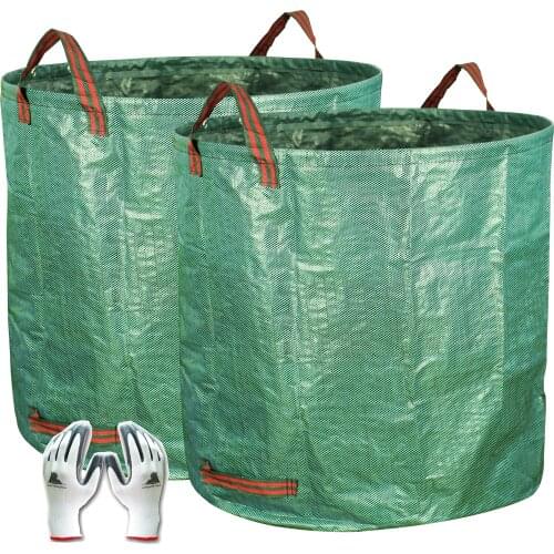 2-Pack 132 Gallons Garden Bag - Reuseable Heavy Duty Garden Leaf Waste Bag