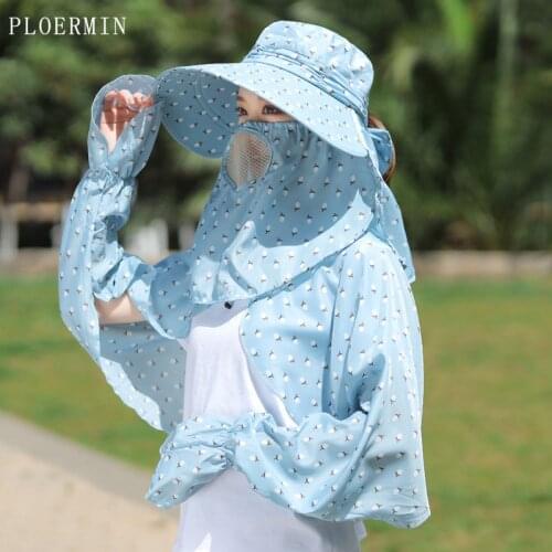 2019 Fashion Womens Foldable Sun Hat Wide Brim Sun Hat Face Neck Omnibearing UV Protection Summer Fishing fisherman Beach Hat