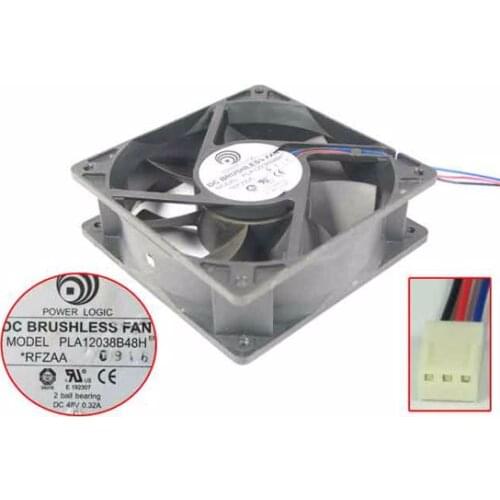 Power Logic PLA12038B48H DC 48V 0.32A 120x120x38mm 3-wire Server Cooling Fan