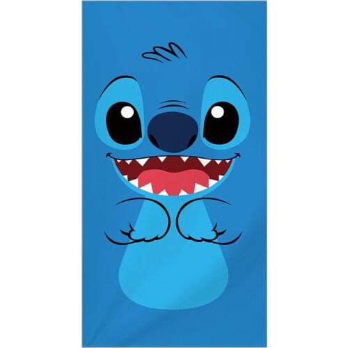 3D Cartoon Lilo & Stitch Bath Towel Simba Baby Swimming Beach Towel Soft Absorbent Washcloth 70x140cm Children Boys Girls Gift