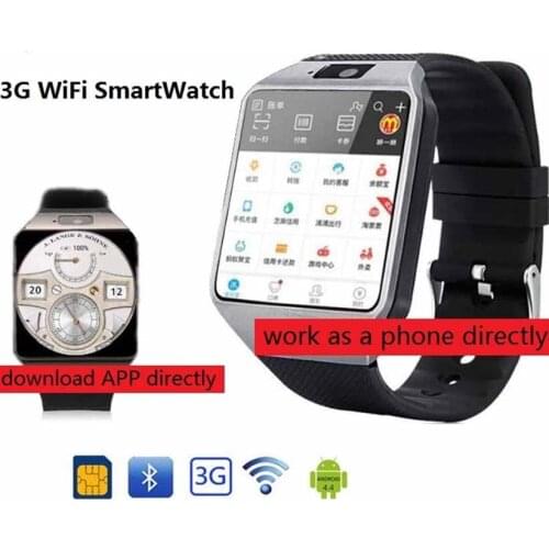 3G WIFI Smart Watch 4GB ROM Sport Facebook/Twitter/WhatsApp Internet QW09 Bluetooth Smartwatch 2.0 Camera Pedometer SIM Card