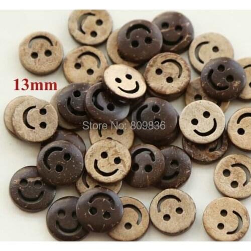 50pcs/lot New smile Natural coconut buttons,13mm, accssories sewing button (ss-1183-439)