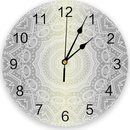 Mandala Pattern Gradient Creative Wall Clock Silent Modern Clock Watch Living Room Home Decor Wall Watch