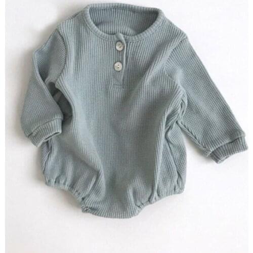 Baby Rompers Boy Girls Newborn Baby Threaded Open Collar Long Sleeve Clothes Long Sleeve Girls Winter Autumn Baby Outfits Clothe