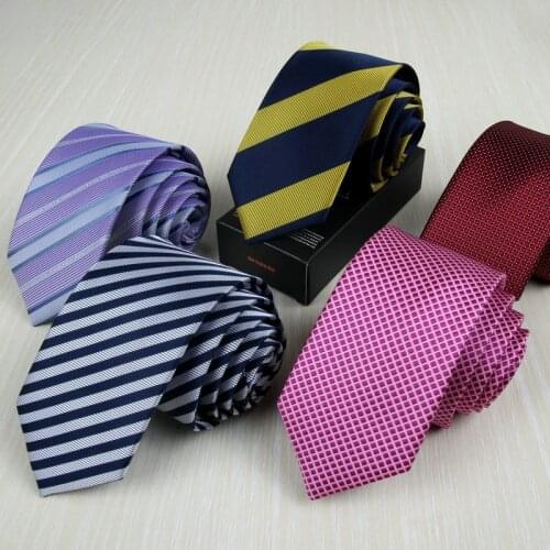 Classic 6cm Men Necktie Formal Business Striped Casual Dress Wedding Fashion Mens Narrow Ties for Guitar Accessories