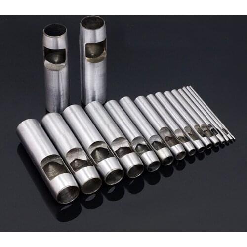 Leather Tools Steel Round Hole Punch Tool Hollow Puncher Cutters Leather Craft Tools Sewing Accessory 0.5-5.5MM Leather Handwork