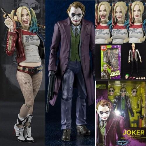 SHF Heath Ledger Joker Quinn Action Figure The Dark Knight Collectible Toys Christmas Gift 15cm