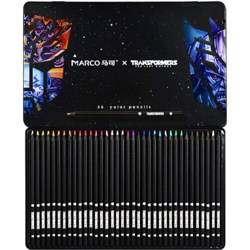 Marco 36 Colors Oil Color Pencil 3.7mm Lead core Wood Colored Pencils for Artist Sketch Drawing School Office Supplies