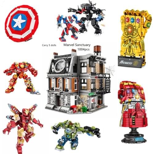 Marvel Avengers Movable Character Hulk Thanos Thanos Iron Man Venom Superhero Building Block Digital Set Childrens Toy Gift