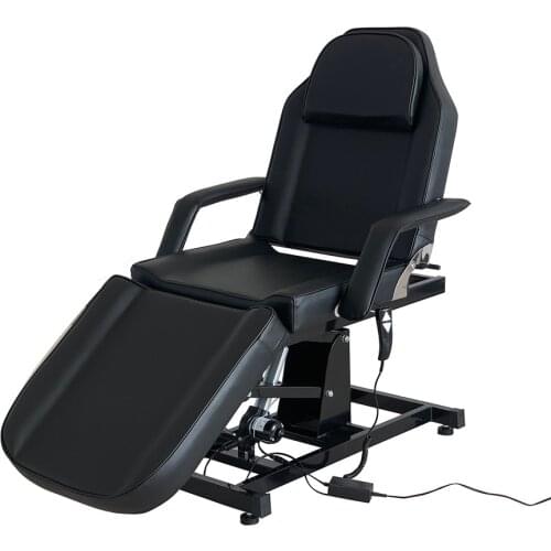 Panana Deluxe Electric Hydraulic Massage Table Tattoo SPA Beauty Care Salon Bed Therapy Couch Salon Chair Chrome Base Fast ship