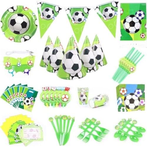 World Football Party Disposable Tableware Set for birthday party decorations kids football Decoration of celebrations and events