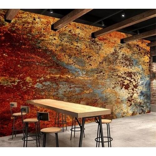 Custom 3d mural Europe and the United States retro industrial wind cement painting background Self Adhesive wallpaper Waterproof