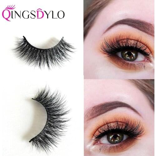 Mink Eyelashes Extension Crisscross False lashes Wispy Fluffy Dramatic 3D Mink Lashes Long Lasting Faux Cils for Makeup